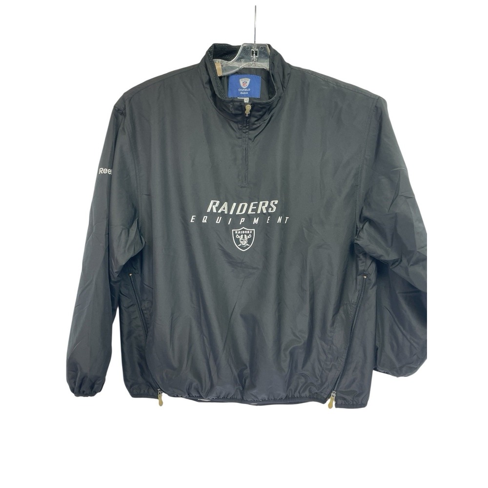 Las Vegas Raiders /Nike On Field Black 1/4Zip Vented Football Jacket (CC27) EUC